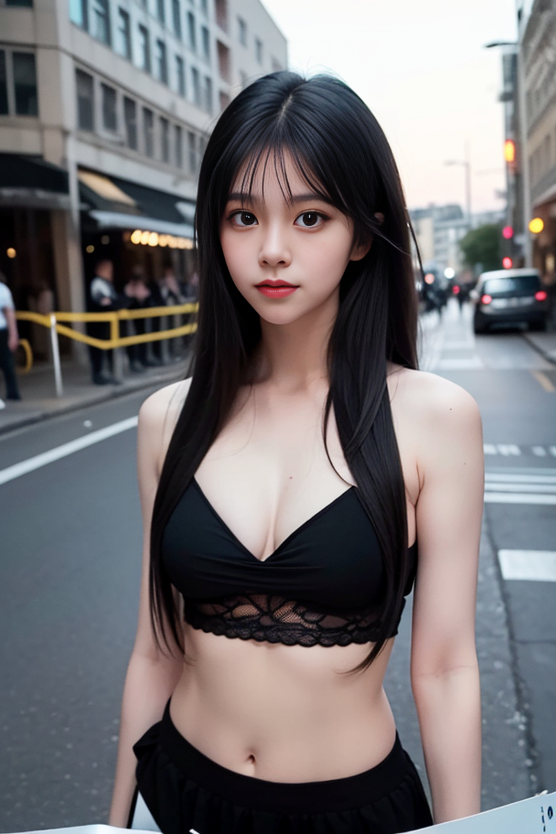 AI生成美女~street background II
