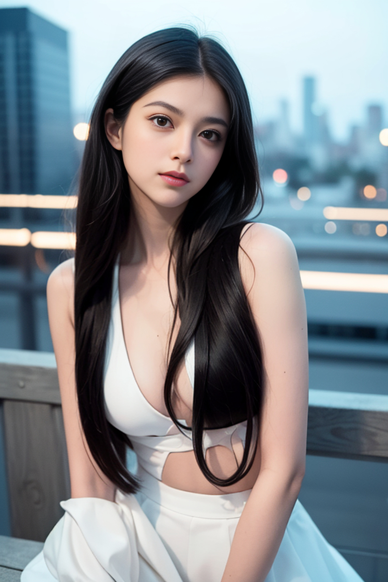 AI生成美女~street background II