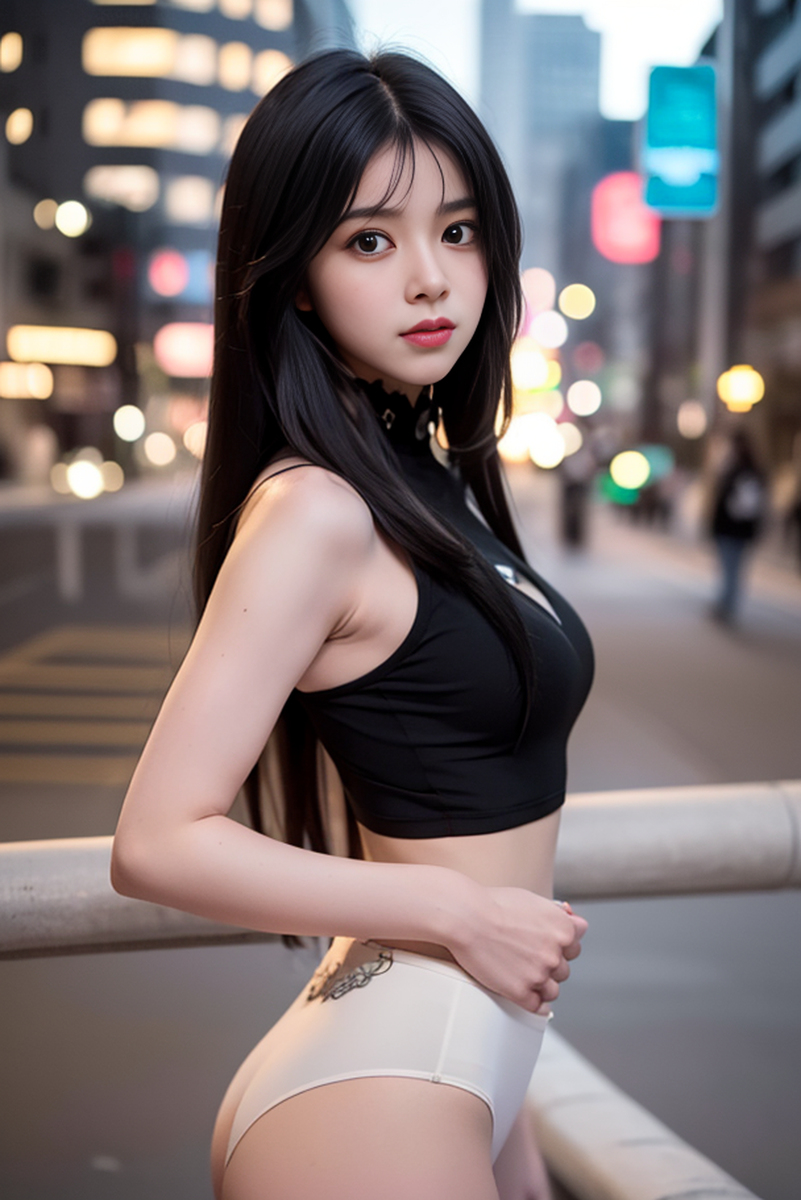 AI生成美女~street background II