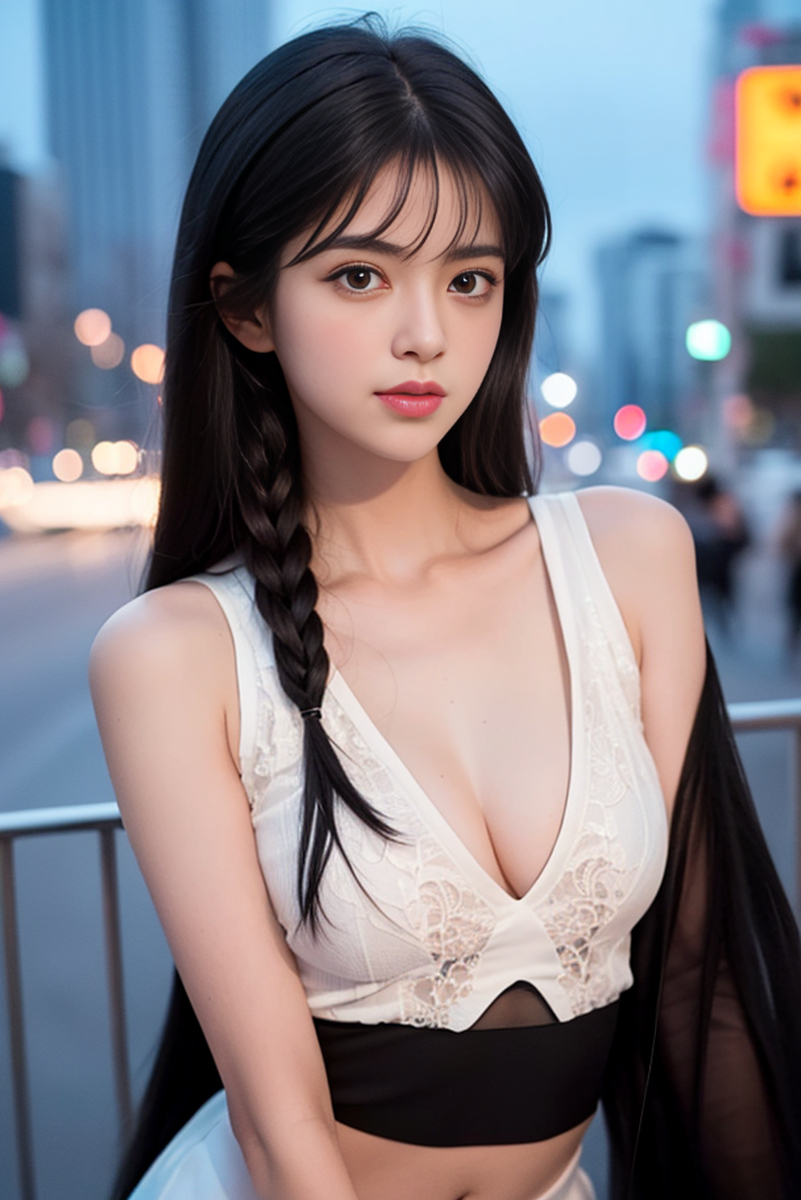 AI生成美女~street background II