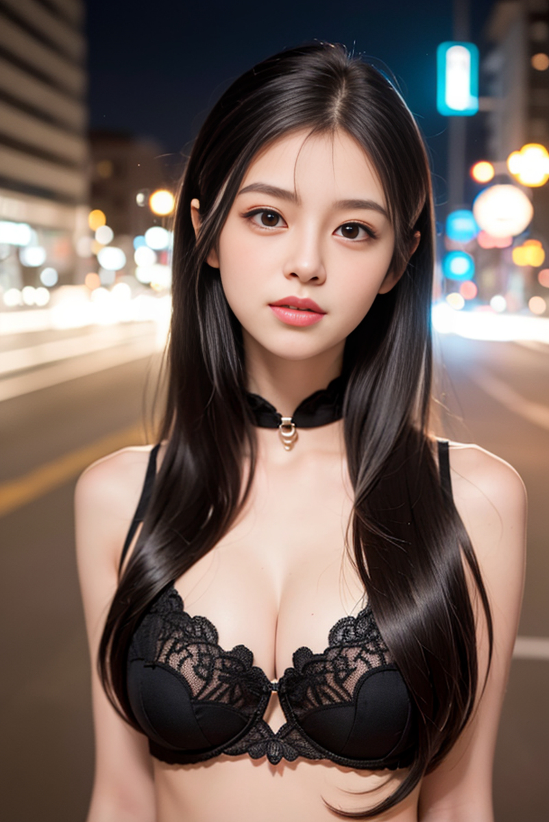 AI生成美女~street background II