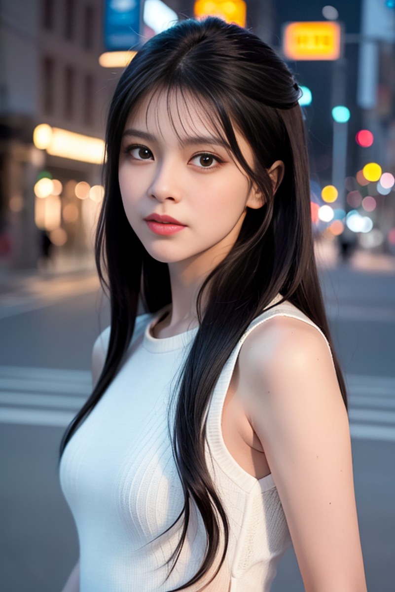 AI生成美女~street background II