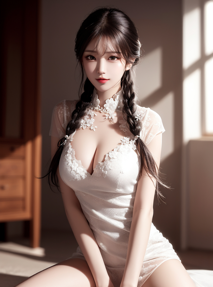 AI生成美女~護士+白色內著