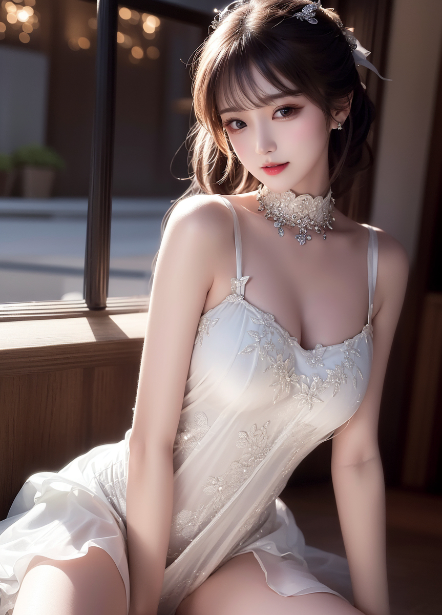 AI生成美女~護士+白色內著