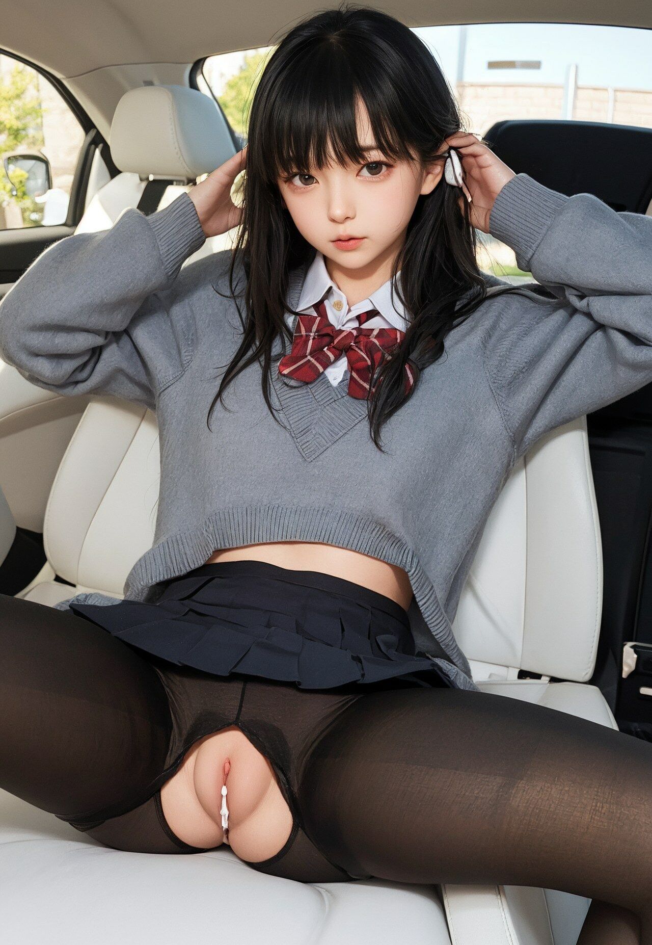 AI繪圖美女 黑絲少女