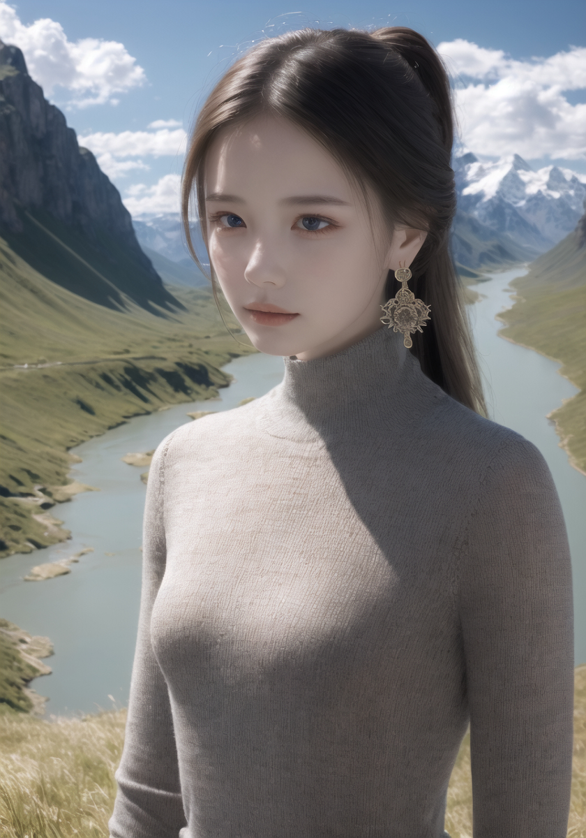AI生成美女~山林度假