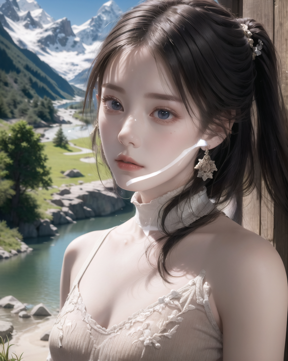 AI生成美女~山林度假