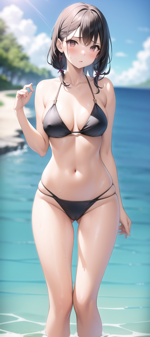 原創二次元AI寫真 性感 比基尼 羞羞臉