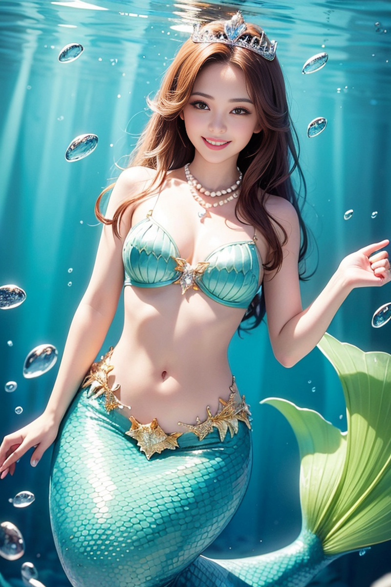 AI生成美女~【マーメイド】 美人魚