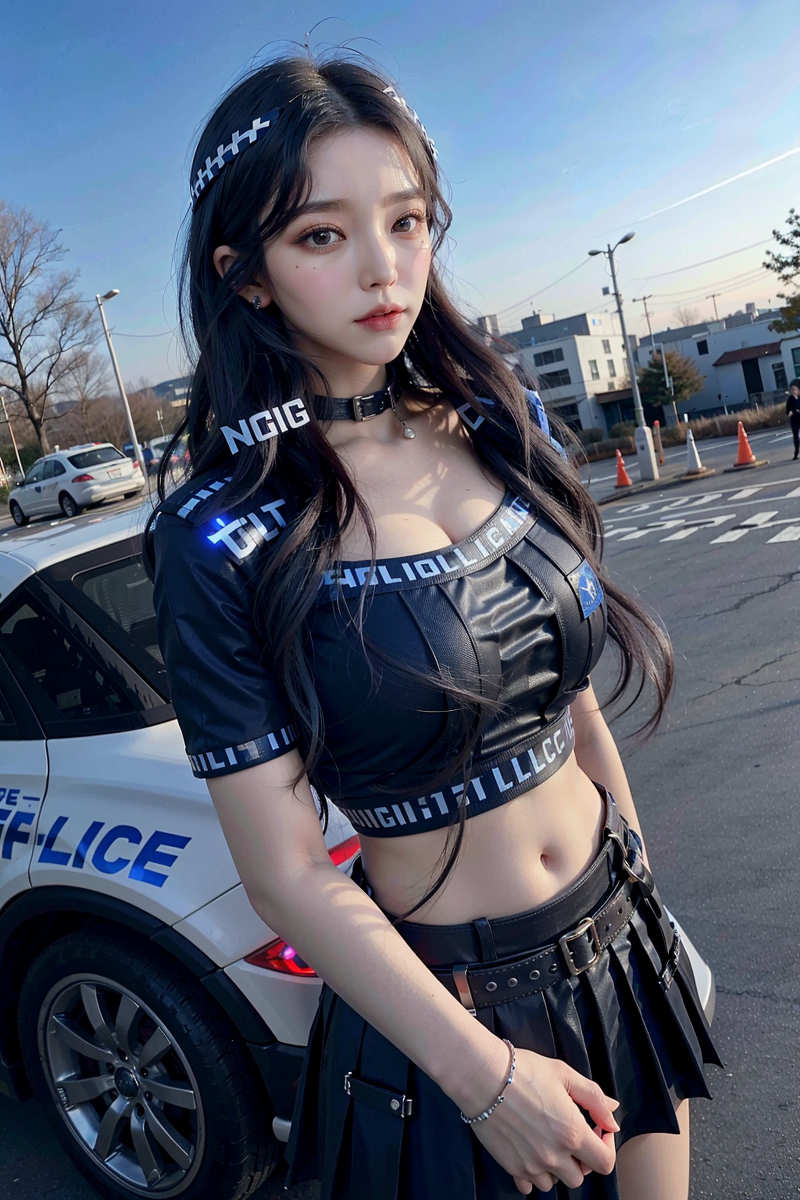 AI生成美女~police girl cos.....!