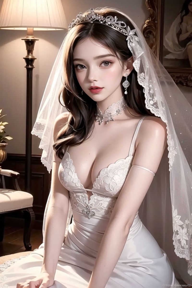 AI生成美女~【ウェディングドレス-婚紗】Wedding