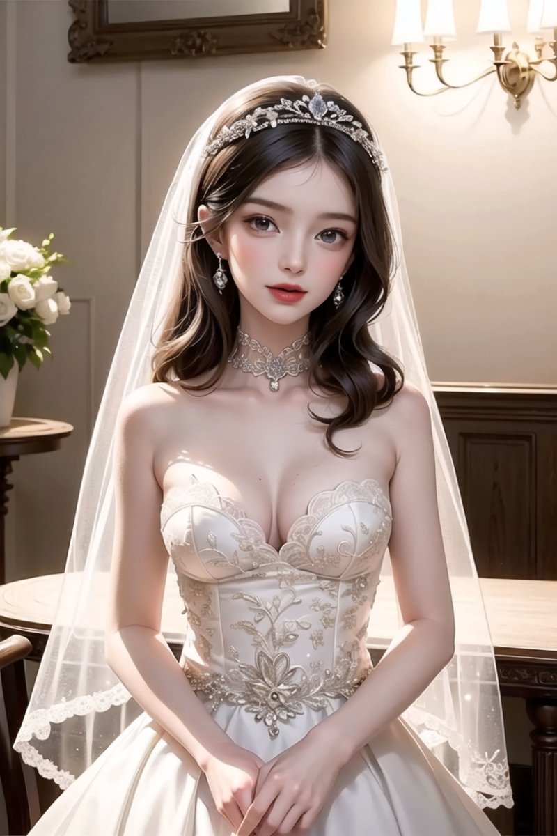 AI生成美女~【ウェディングドレス-婚紗】Wedding