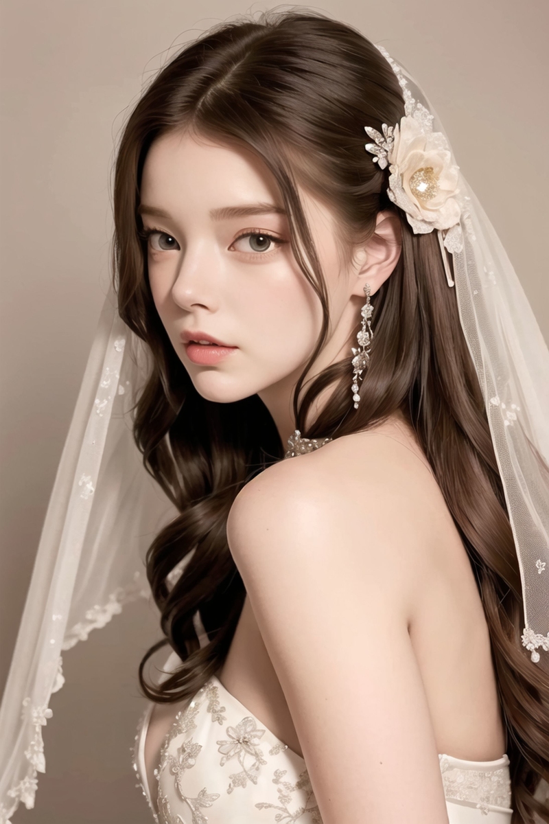 AI生成美女~【ウェディングドレス-婚紗】Wedding