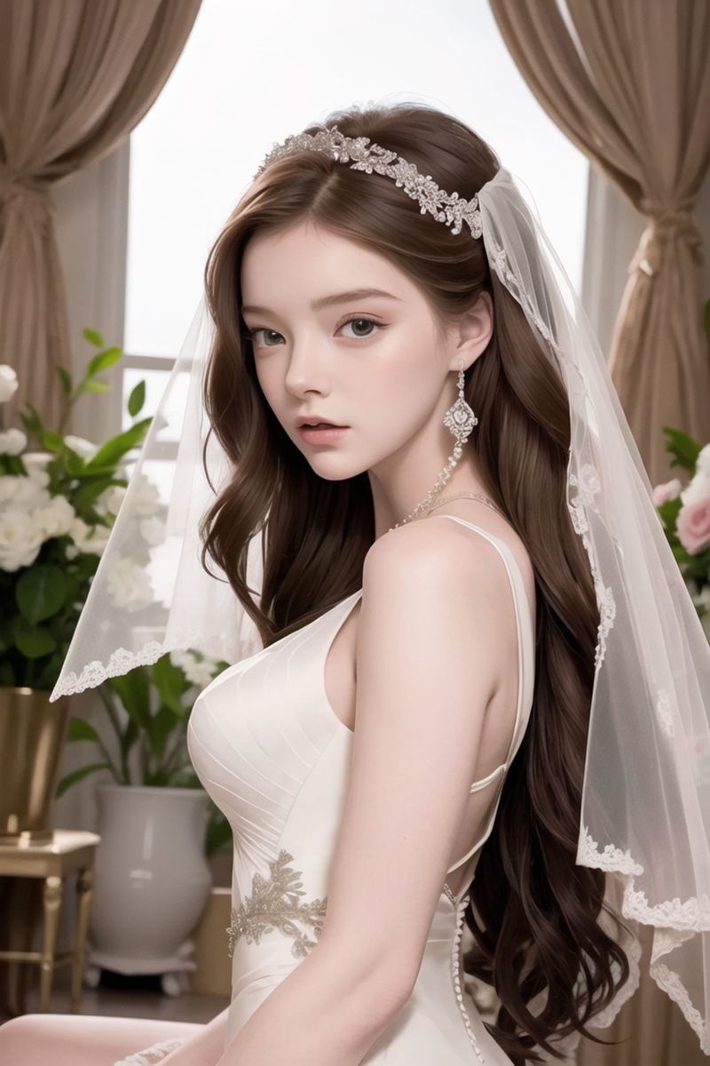 AI生成美女~【ウェディングドレス-婚紗】Wedding