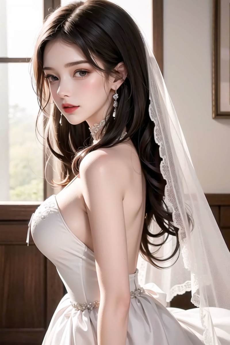 AI生成美女~【ウェディングドレス-婚紗】Wedding