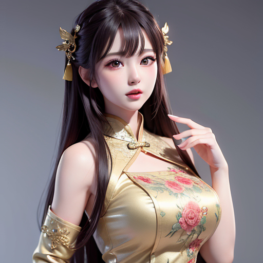 AI生成美女~【リアル風】チャイナ服(中國服飾)