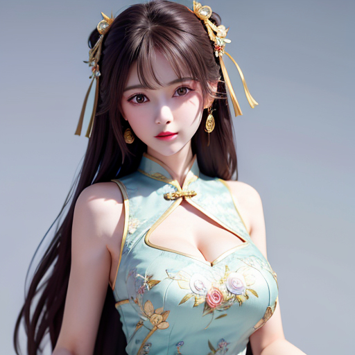 AI生成美女~【リアル風】チャイナ服(中國服飾)