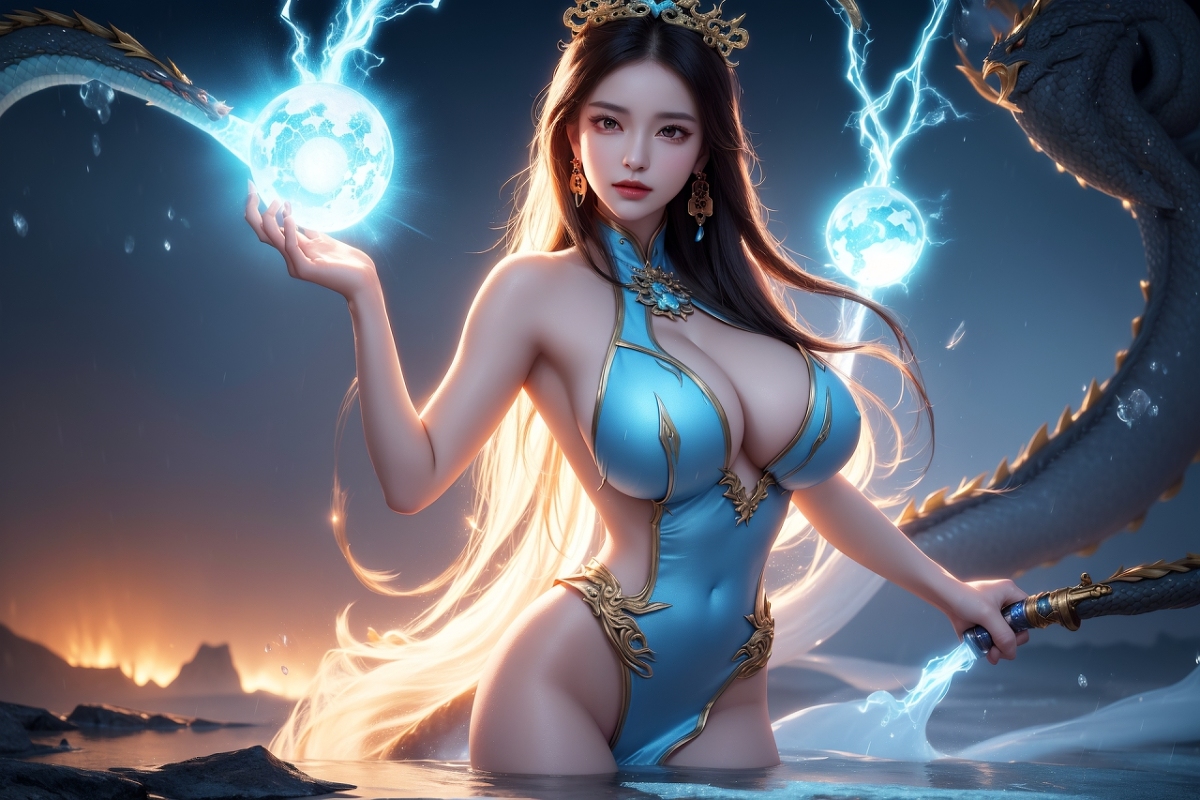 AI生成美女~龍三公主 Daughter of the Dragon king