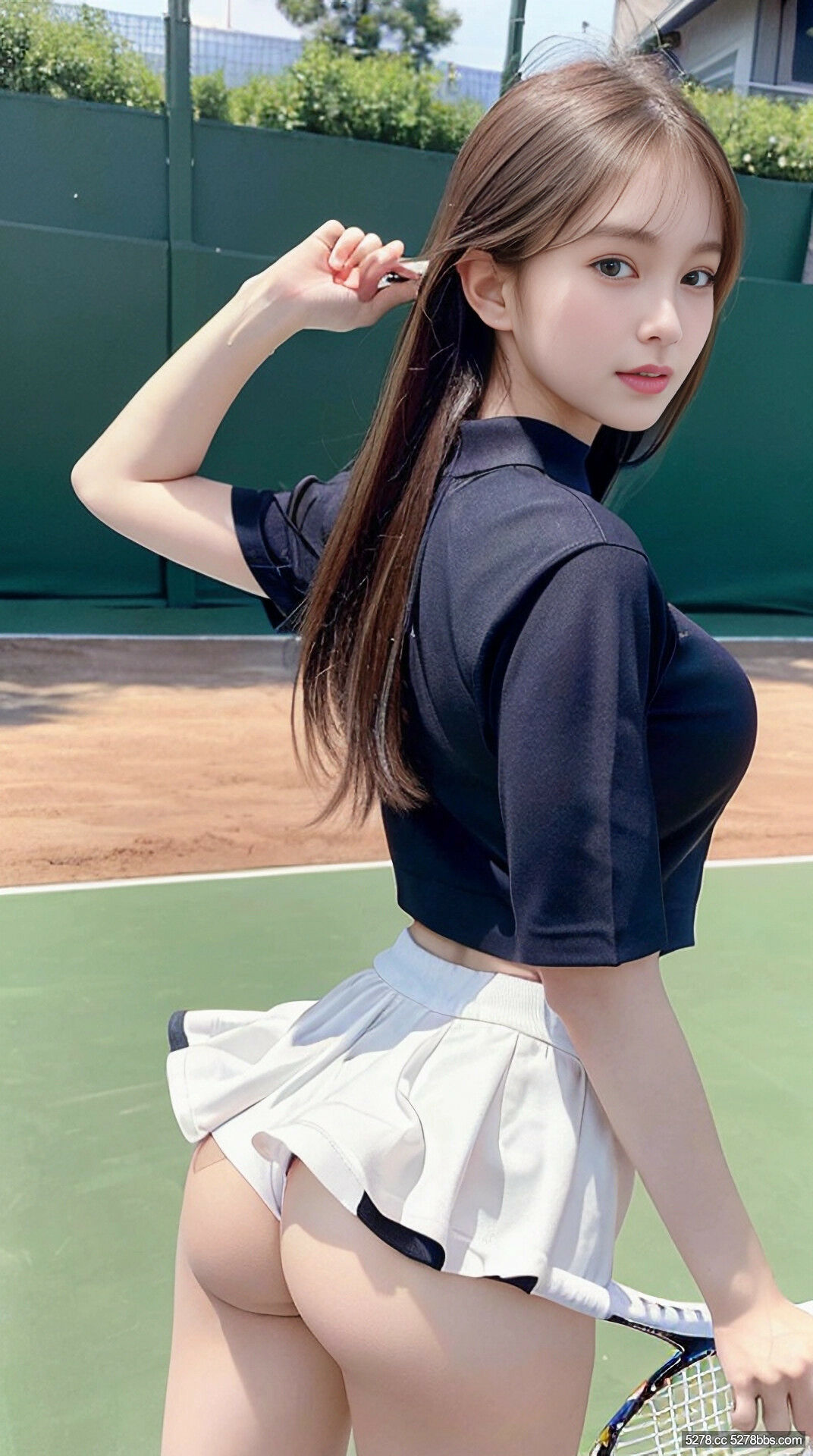 AI繪圖美女- 回眸背影