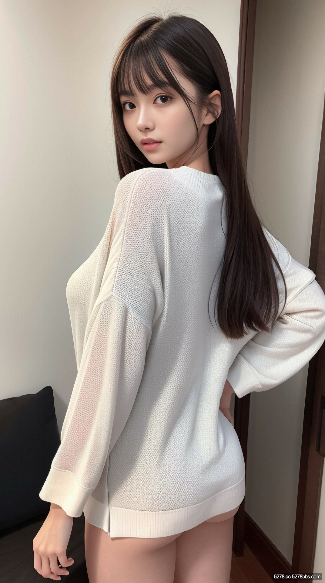 AI繪圖美女- 回眸背影