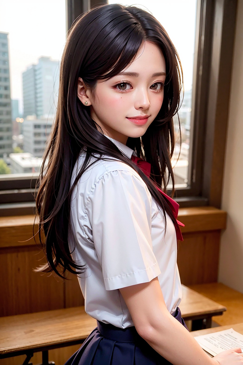 AI生成美女~JK放課前後