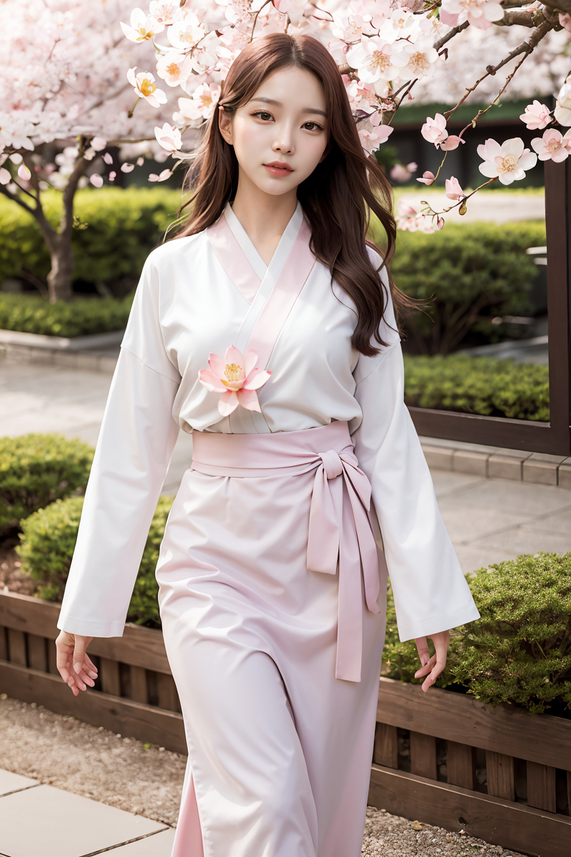 AI生成美女~韓國美女著韓服
