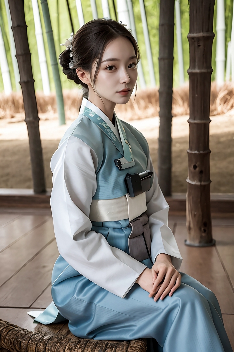 AI生成美女~韓國美女著韓服