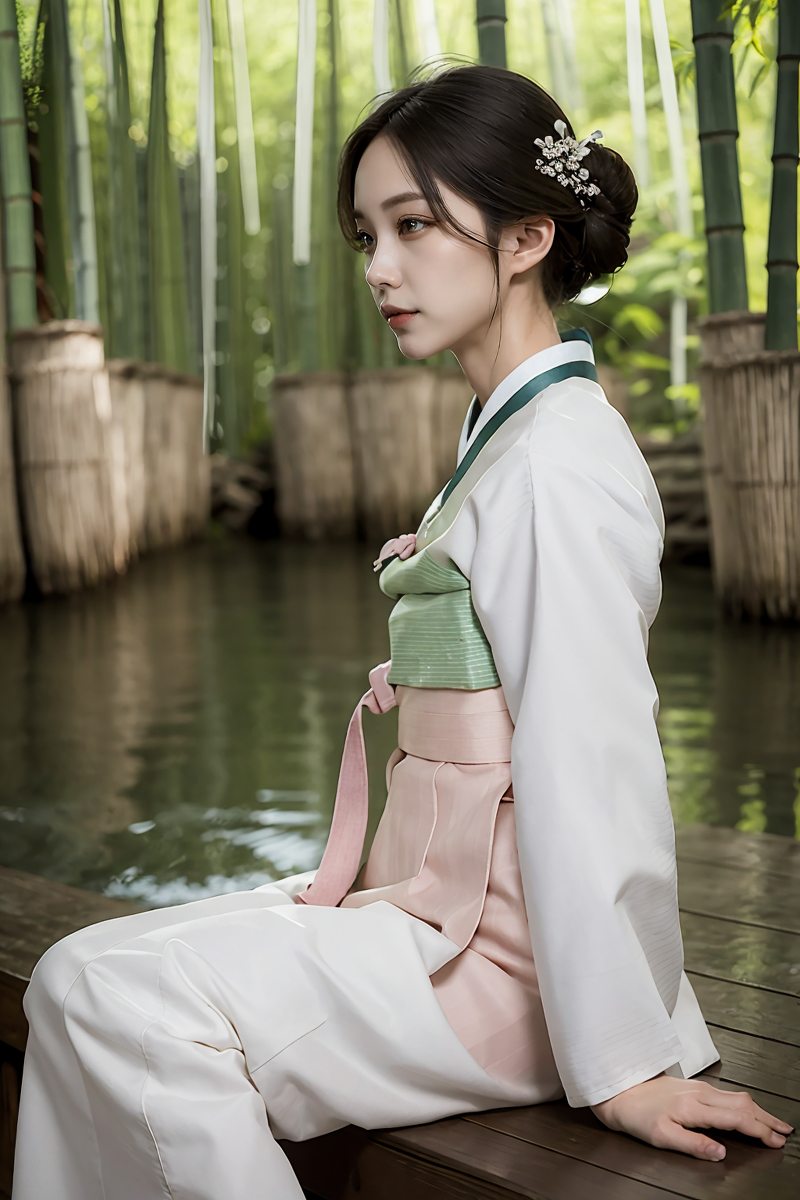 AI生成美女~韓國美女著韓服
