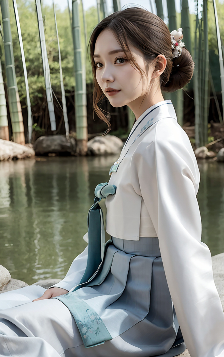 AI生成美女~韓國美女著韓服