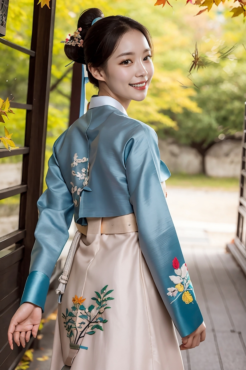 AI生成美女~韓國美女著韓服