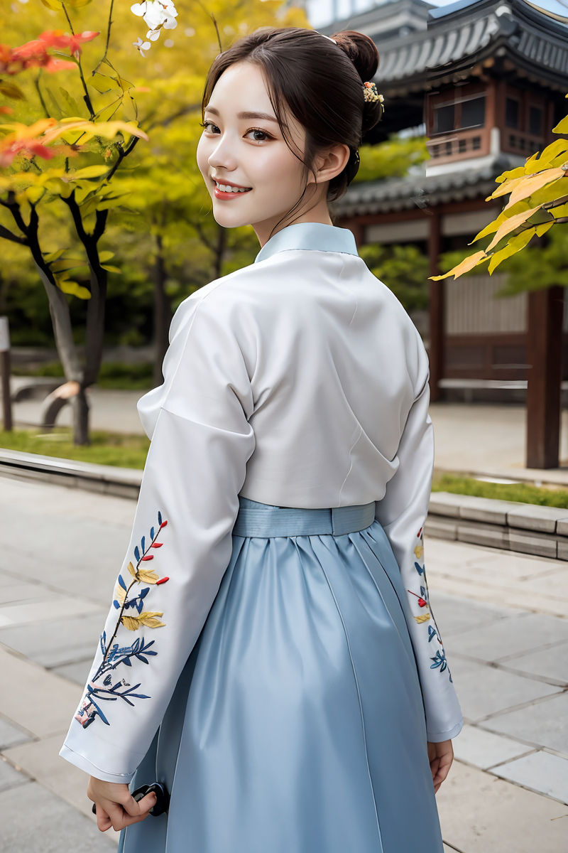 AI生成美女~韓國美女著韓服