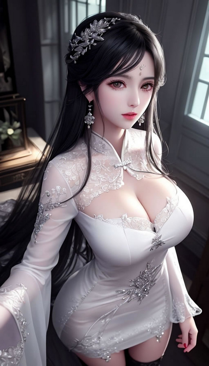 AI生成古裝閨閣里的大家閨秀人體美圖6
