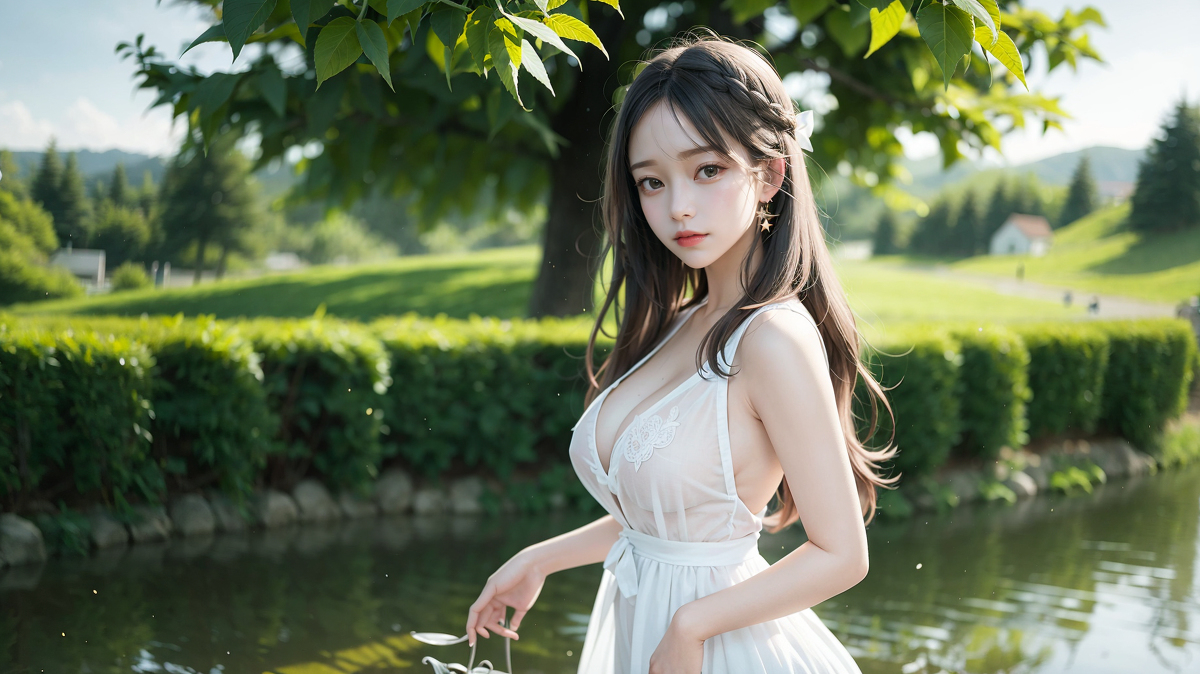 AI生成美女~田園女神Goddess at countryside