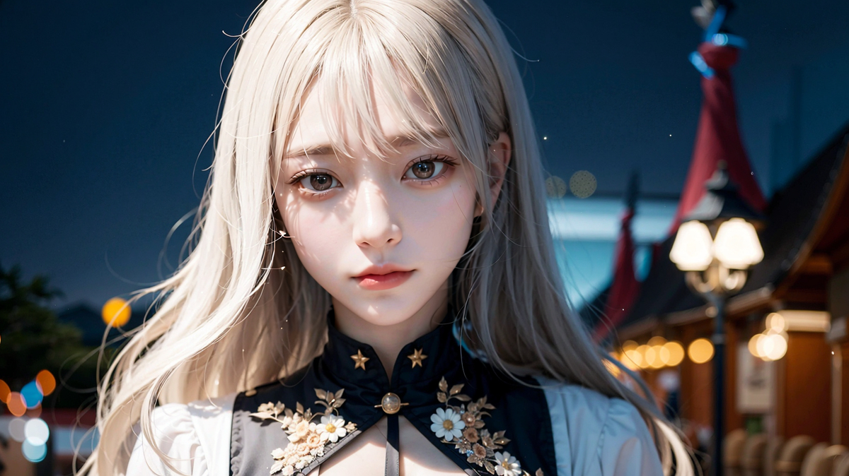 AI生成美女~城堡裡的金髮公主Blonde princess at castle