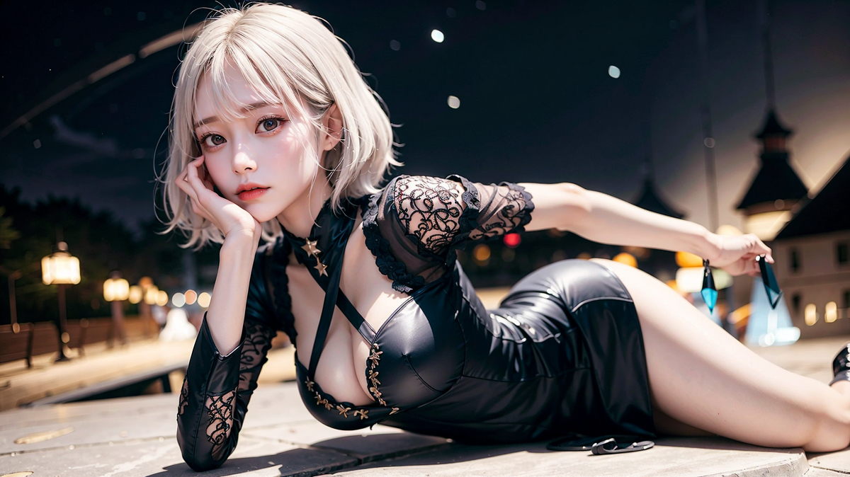 AI生成美女~城堡裡的金髮公主Blonde princess at castle