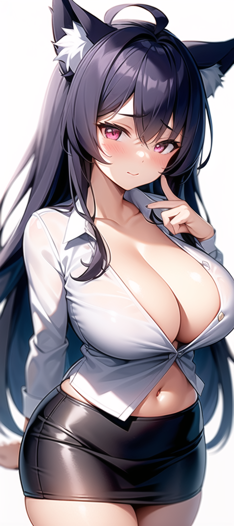 原創二次元AI寫真 狐娘 OL 羞羞臉