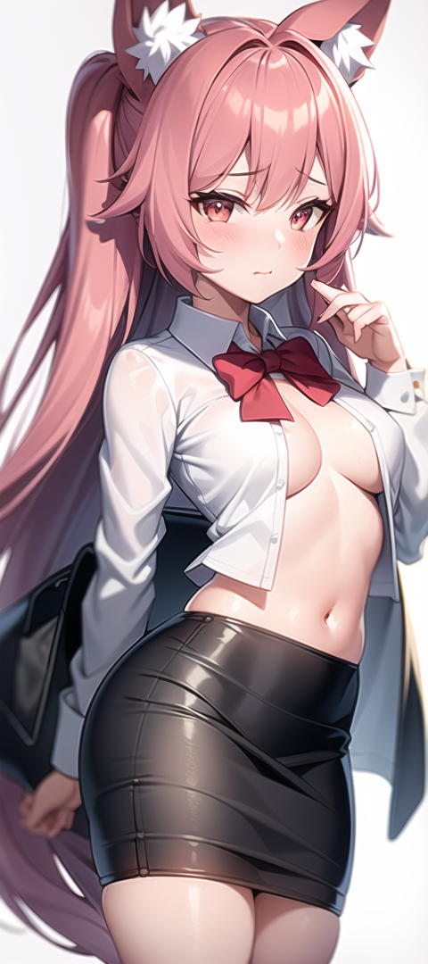 原創二次元AI寫真 狐娘 OL 羞羞臉