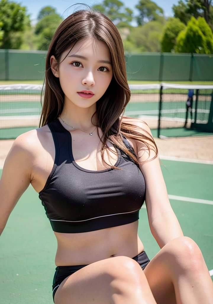 AI繪畫美女 運動
