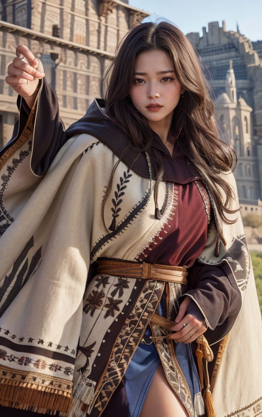 AI生成美女~披風Cloak