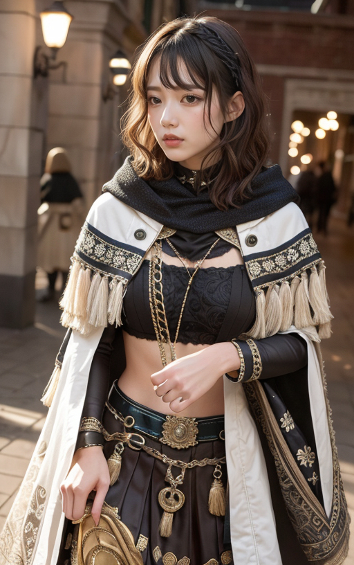 AI生成美女~披風Cloak