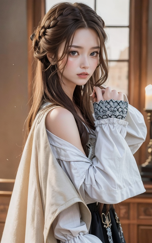 AI生成美女~披風Cloak