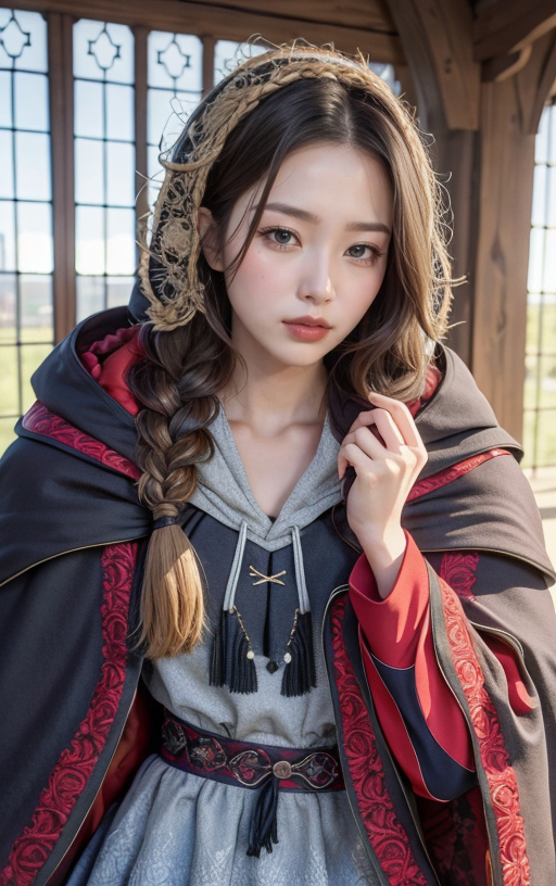 AI生成美女~披風Cloak