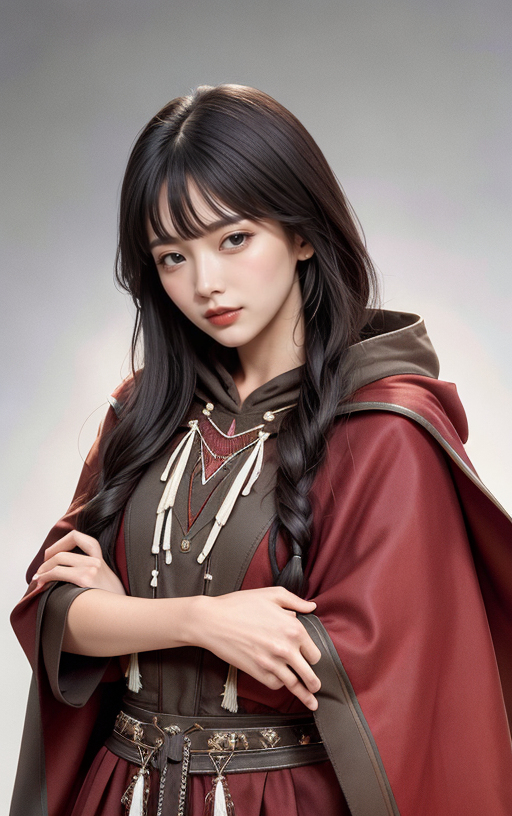 AI生成美女~披風Cloak
