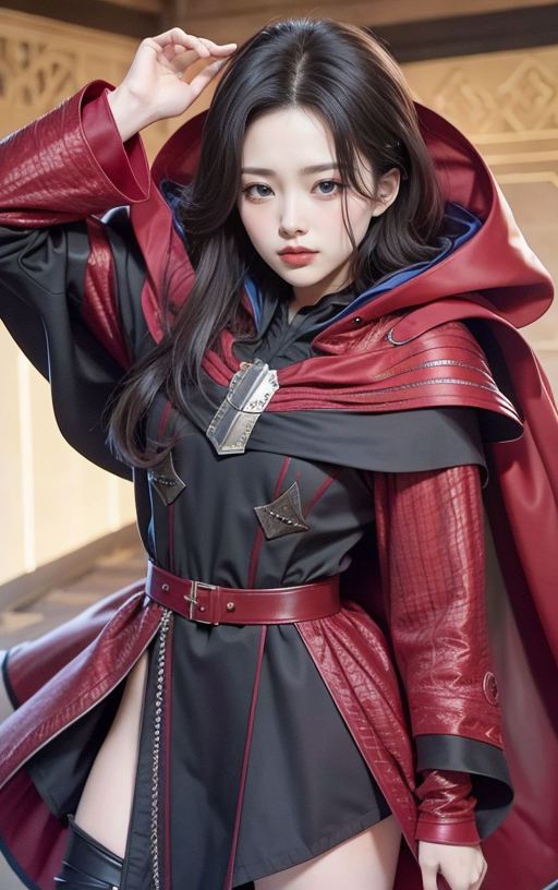 AI生成美女~披風Cloak