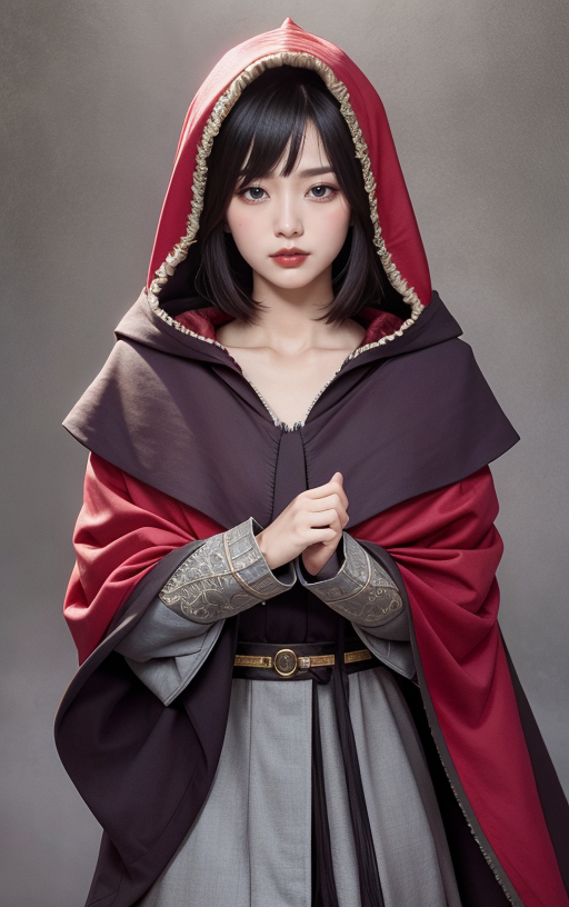 AI生成美女~披風Cloak