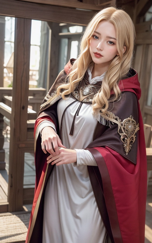 AI生成美女~披風Cloak