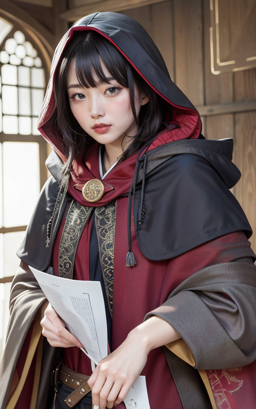 AI生成美女~披風Cloak