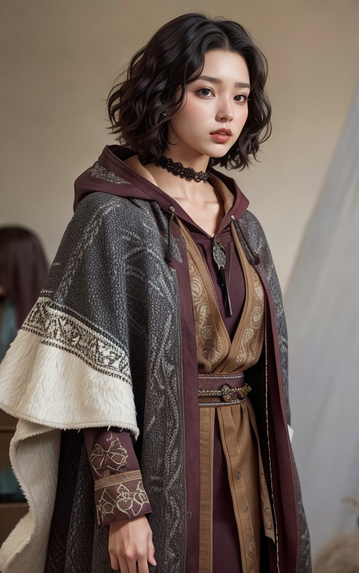 AI生成美女~披風Cloak