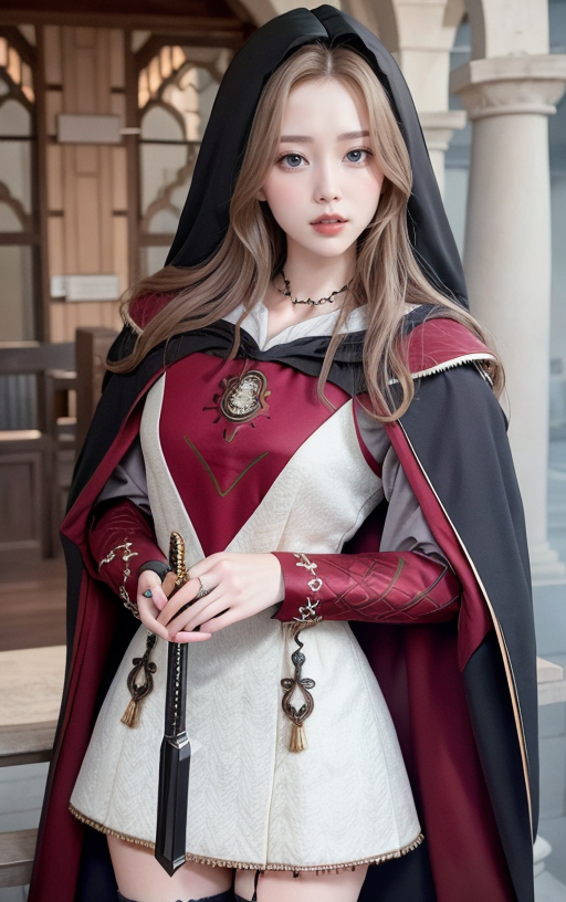 AI生成美女~披風Cloak