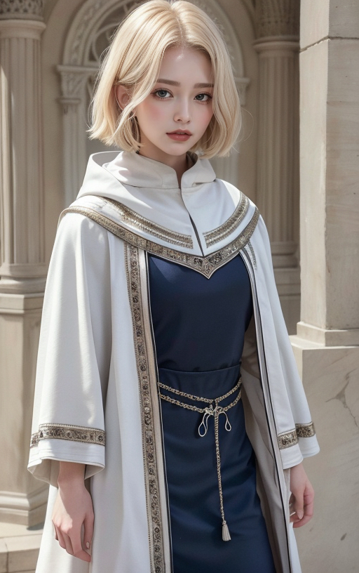 AI生成美女~披風Cloak